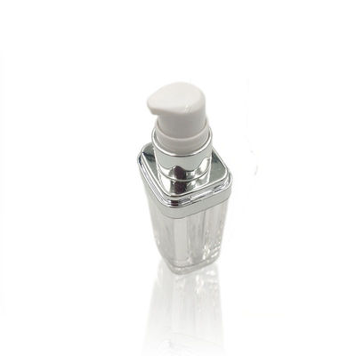 PMMA واضحة خالية القاعدة الزجاجة مع مضخة قابلة لإعادة التدوير 15/30/50ml