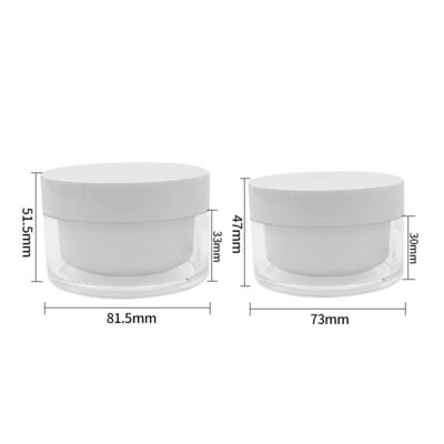 قابلة للتخصيص 50g الماسية الجرة الأكريليك مع تصميم بسيط OEM / ODM شعار متاح