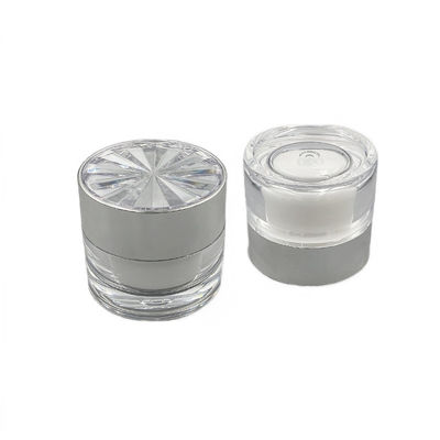 عازل التسرب الماس الأكريليك الزجاجة التجميلية للعناية بالبشرة كريم صغير 30g / 50g حاوية