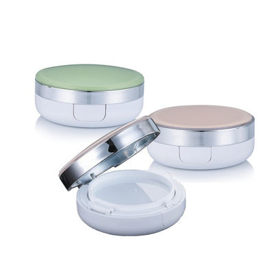 قابلة لإعادة التعبئة Dewy Finish Round Compact Powder Cushion Foundation Case لتغطية خفيفة إلى متوسطة