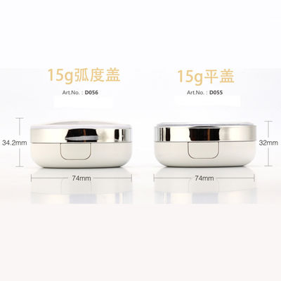 قابلة لإعادة التعبئة Dewy Finish Round Compact Powder Cushion Foundation Case لتغطية خفيفة إلى متوسطة